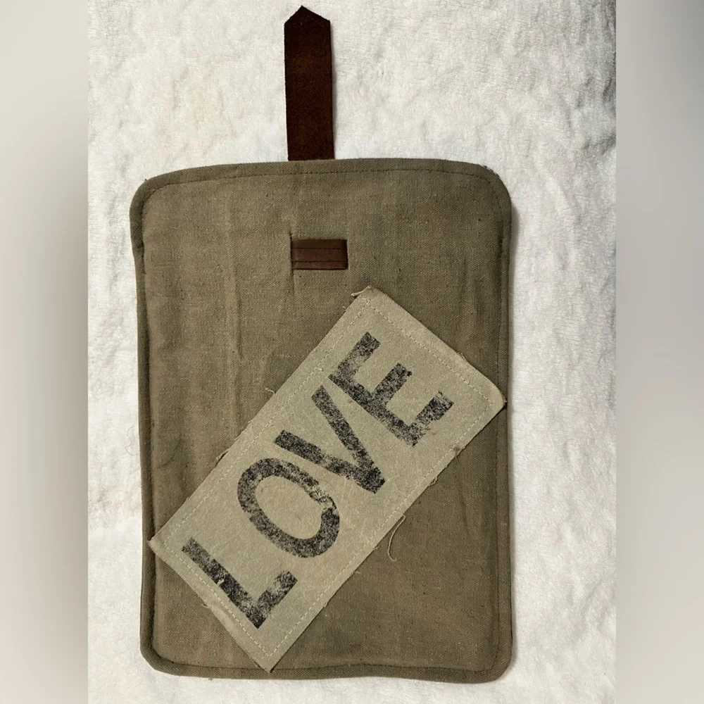 Handmade Tablet Sleeve; Inspired by Myra Bag; New; Never Used; Upcycled Canvas